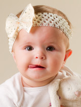 Baby girls cream headband