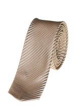 boys gold stripe skinny tie