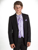 boys black & lilac prom suits