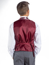Burgundy waistcoat with adjustable strap