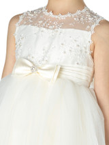 girls ivory bridesmaid dress