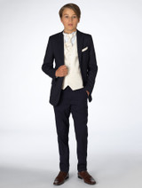 boys navy & ivory suit