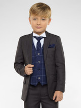 boys grey & navy suit