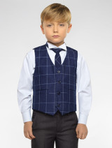Boys charcoal grey & navy suit - Charles