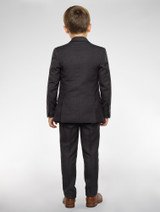 Boys charcoal grey suit with choice of 12 cravats - Charles