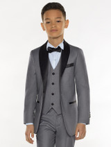 Boys grey tuxedo with waistcoat