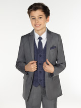 boys grey & navy suits