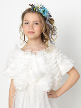 ivory flower girl cardigan