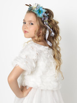 girls ivory shawl