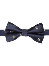 Boys navy banded bow tie and hanky set - Bug