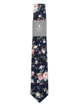 Boys navy tie and hanky set - Floral