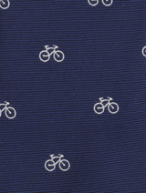 Boys navy tie and hanky set - Bike