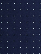 Boys navy tie and hanky set - Polka Dot