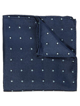 Boys navy tie and hanky set - Polka Dot