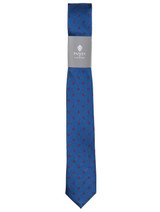 Boys royal blue tie and hanky set - Polka Dot