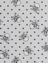 Boys grey tie and hanky set - Skull