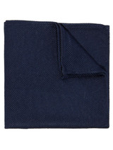 Boys navy elasticated tie and hanky set - Cotton