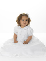 Baby girls white Christening gown - Ellen