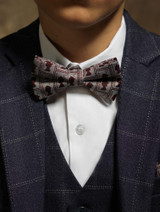 Boys royal stamp print dickie bow