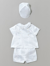 Boys white romper - Stefan