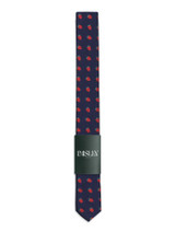 Boys navy strawberry print tie