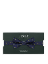 paisley of london navy tennis ball print bow tie