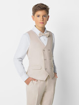 Boys beige waistcoat suit