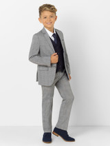 Kids Grey & Navy Occasion Suit