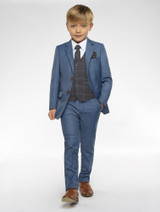 Boys Chambray & Grey Suit