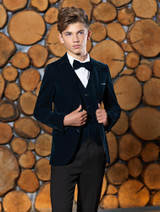 Boys Teal velvet suit - Felix