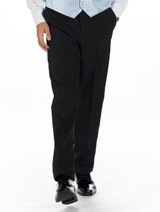 Boys Senior Skinny Leg Black Trousers T76 4744