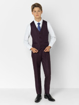 boys burgundy communion suit