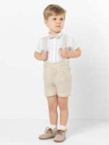 Boys beige wedding suit