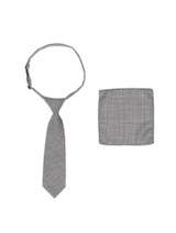 Boys grey check waistcoat - David