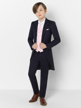 boys navy & pink suit