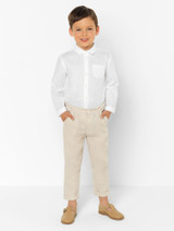 Kids beige & white outfit