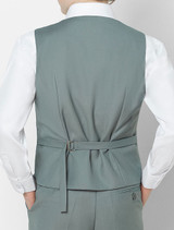 Boys sage green waistcoat - Flint