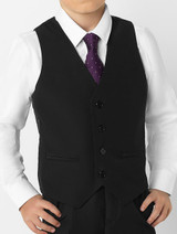 Boys black waistcoat - Modern Fit