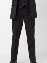 Boys charcoal check trousers - Conor