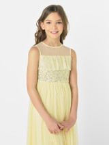 Lemon flower girls dress