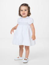 Girls white and grey party dress