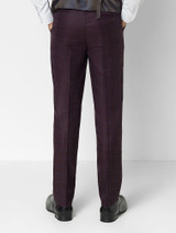 burgundy suit pants