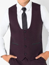 boys burgundy waistcoat