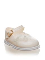 Baby girls ivory christening shoes