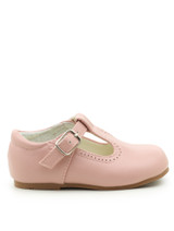 Girls dusky pink t-bar shoes