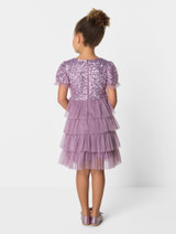 Lilac sequin party dress for girls