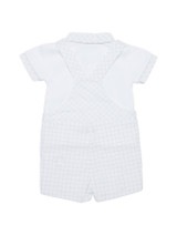 Grey check christening outfit