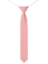 Boys skinny elasticated mulberry pink tie