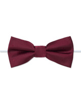 Boys burgundy self dot elasticated bow tie