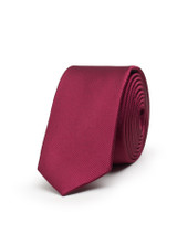 Boys skinny burgundy full length tie